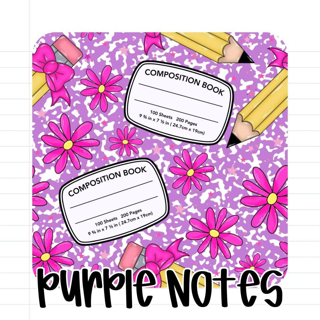PURPLE NOTES - KIDS - SHIPS JULY