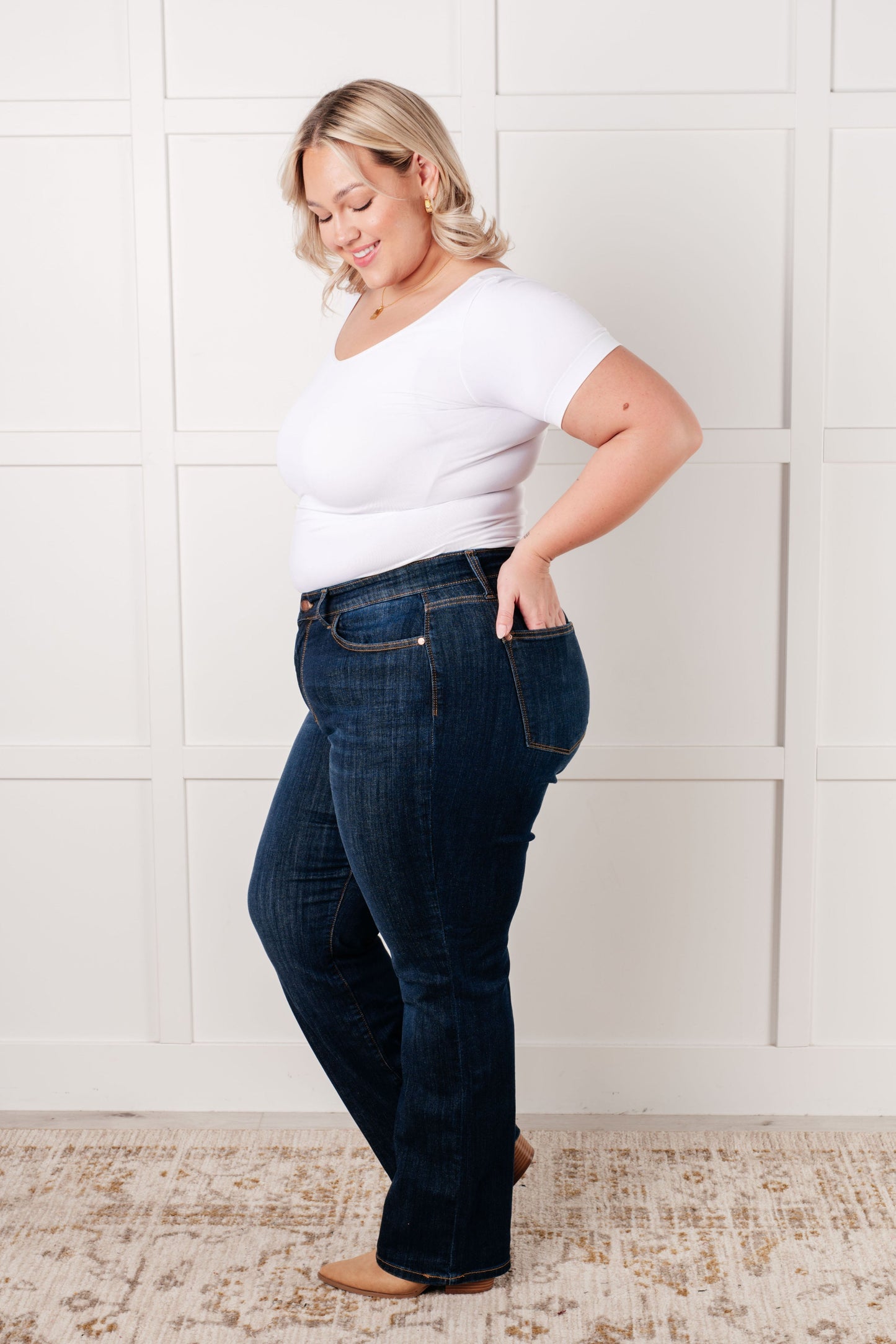 Just Blue Alaina High Rise Classic Straight Jeans