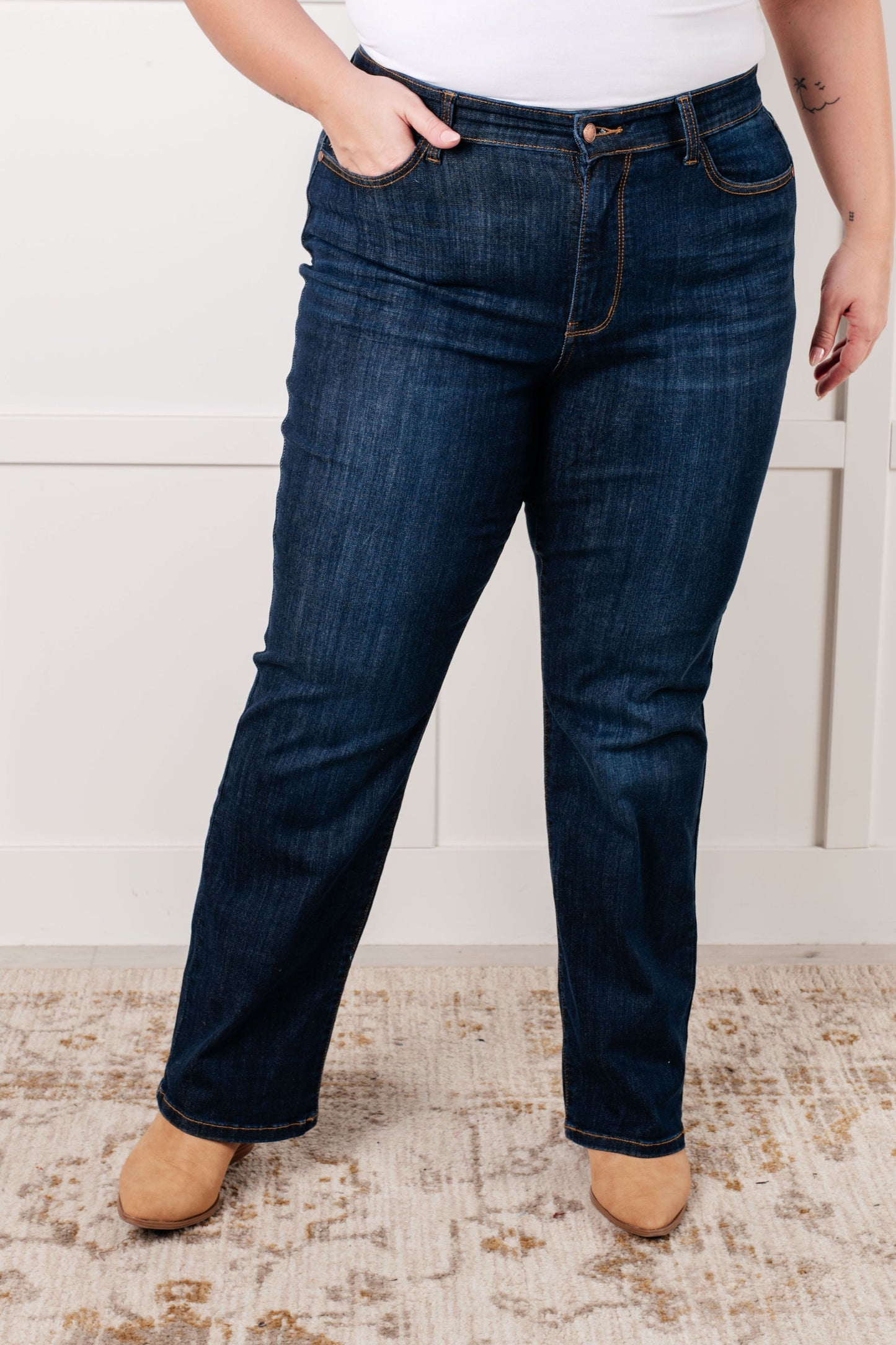 Just Blue Alaina High Rise Classic Straight Jeans