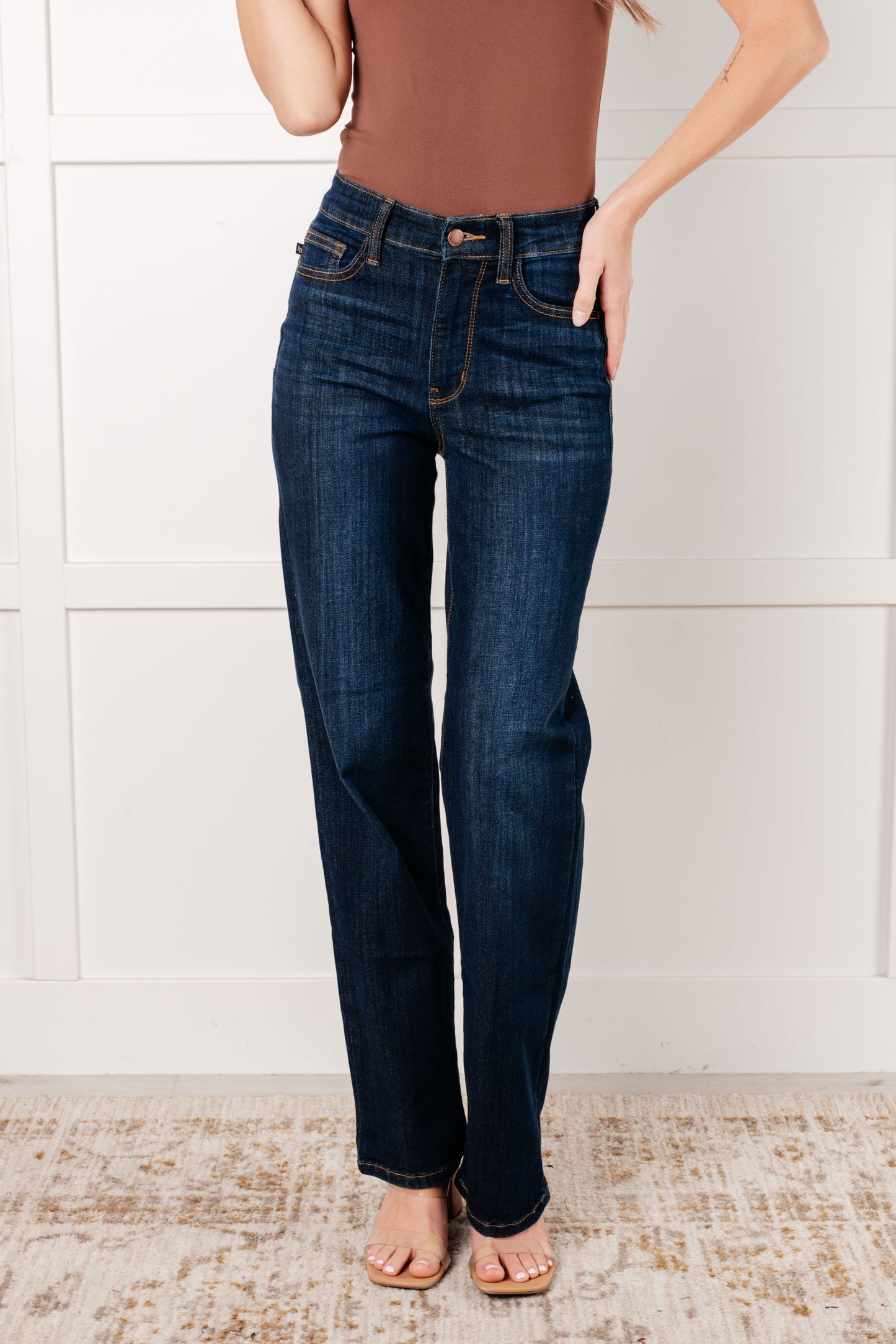 Just Blue Alaina High Rise Classic Straight Jeans