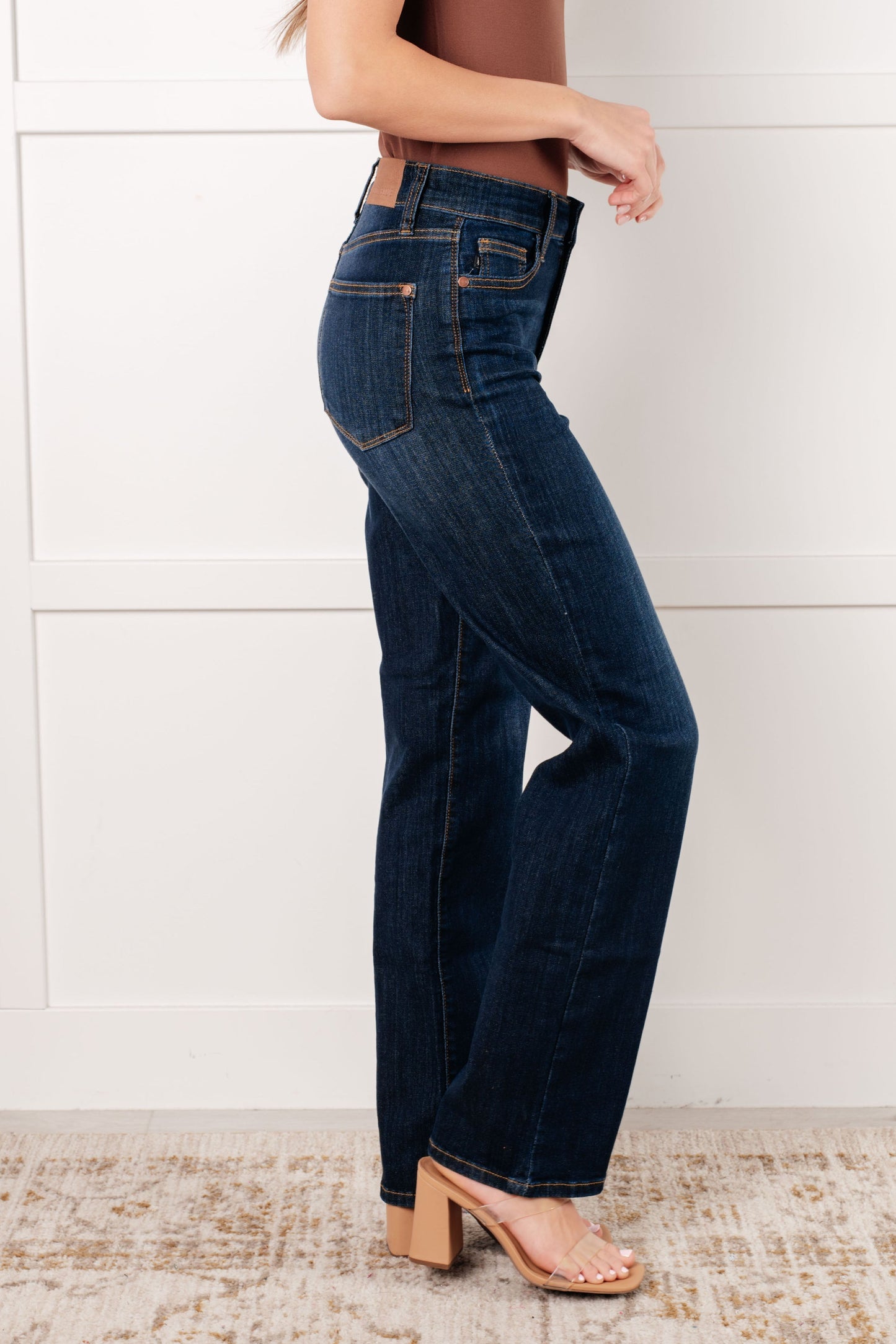 Just Blue Alaina High Rise Classic Straight Jeans