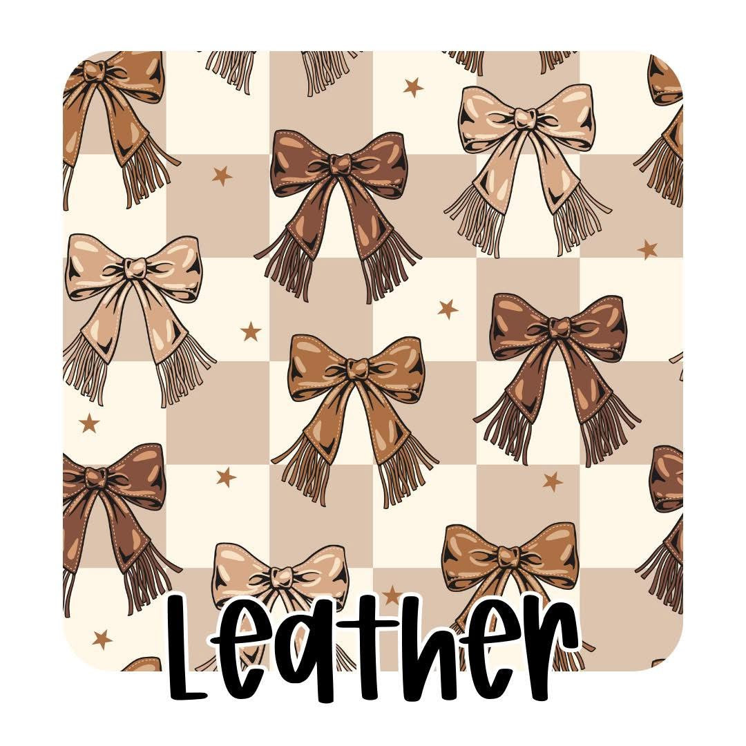 LEATHER BOWS - KIDS STYLES - SHIPS JUNE