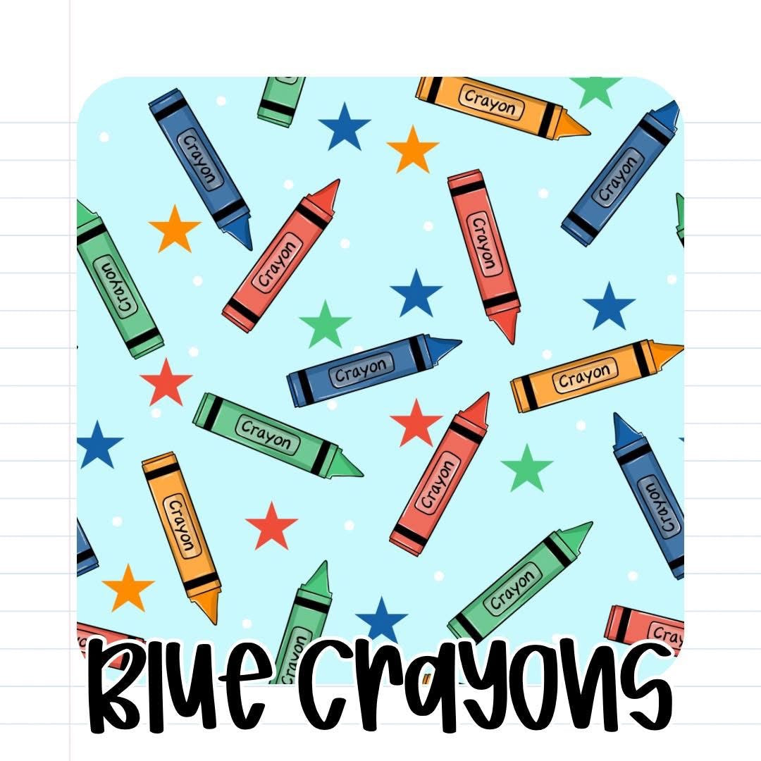 BLUE CRAYONS - ADULT - SHIPS JULY