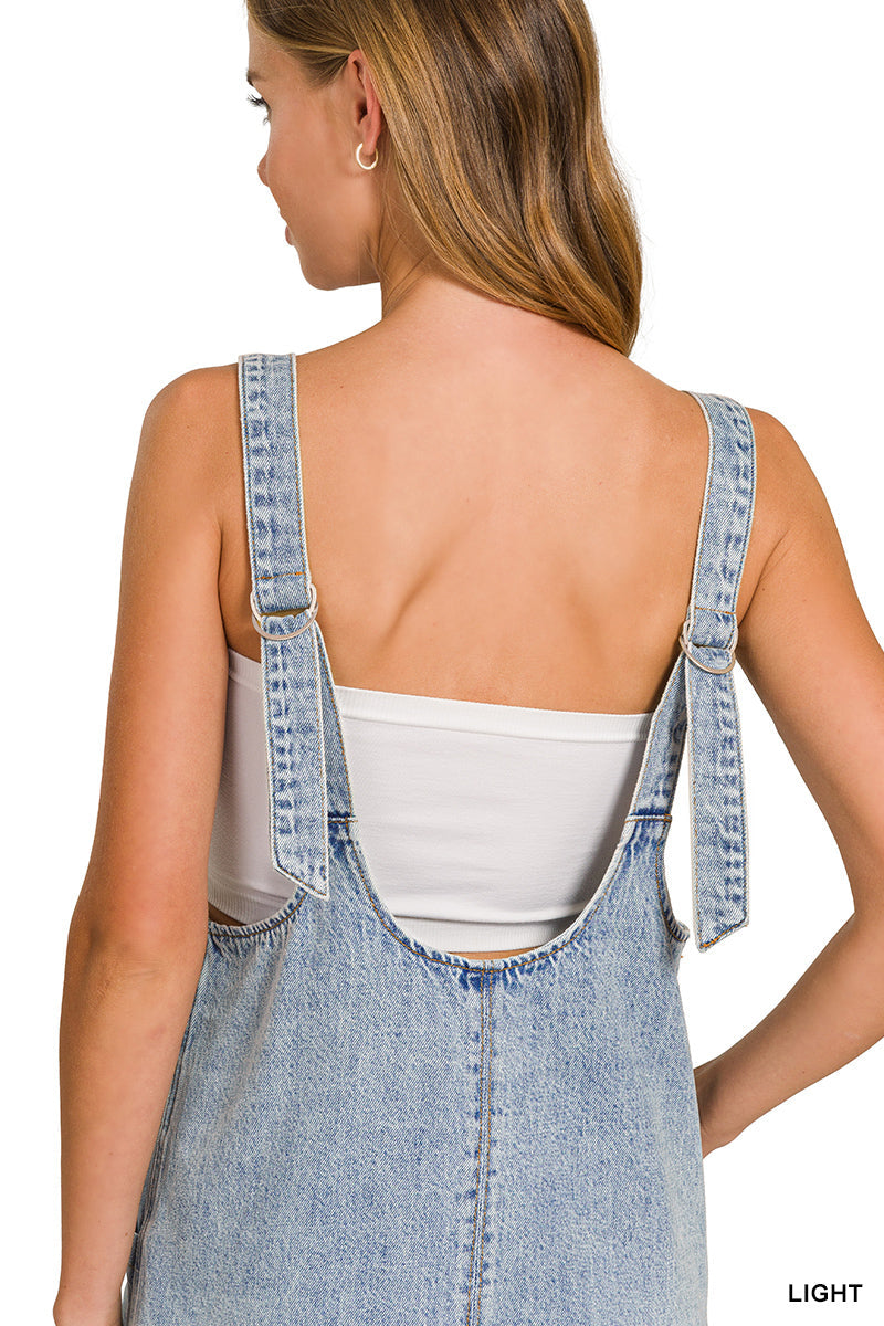 Denim Overall Dress Zenana