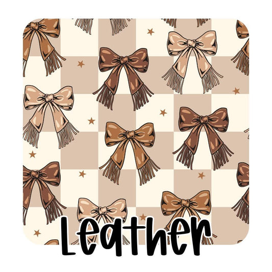 LEATHER BOWS - ADULT STYLES - SHIPS JUNE