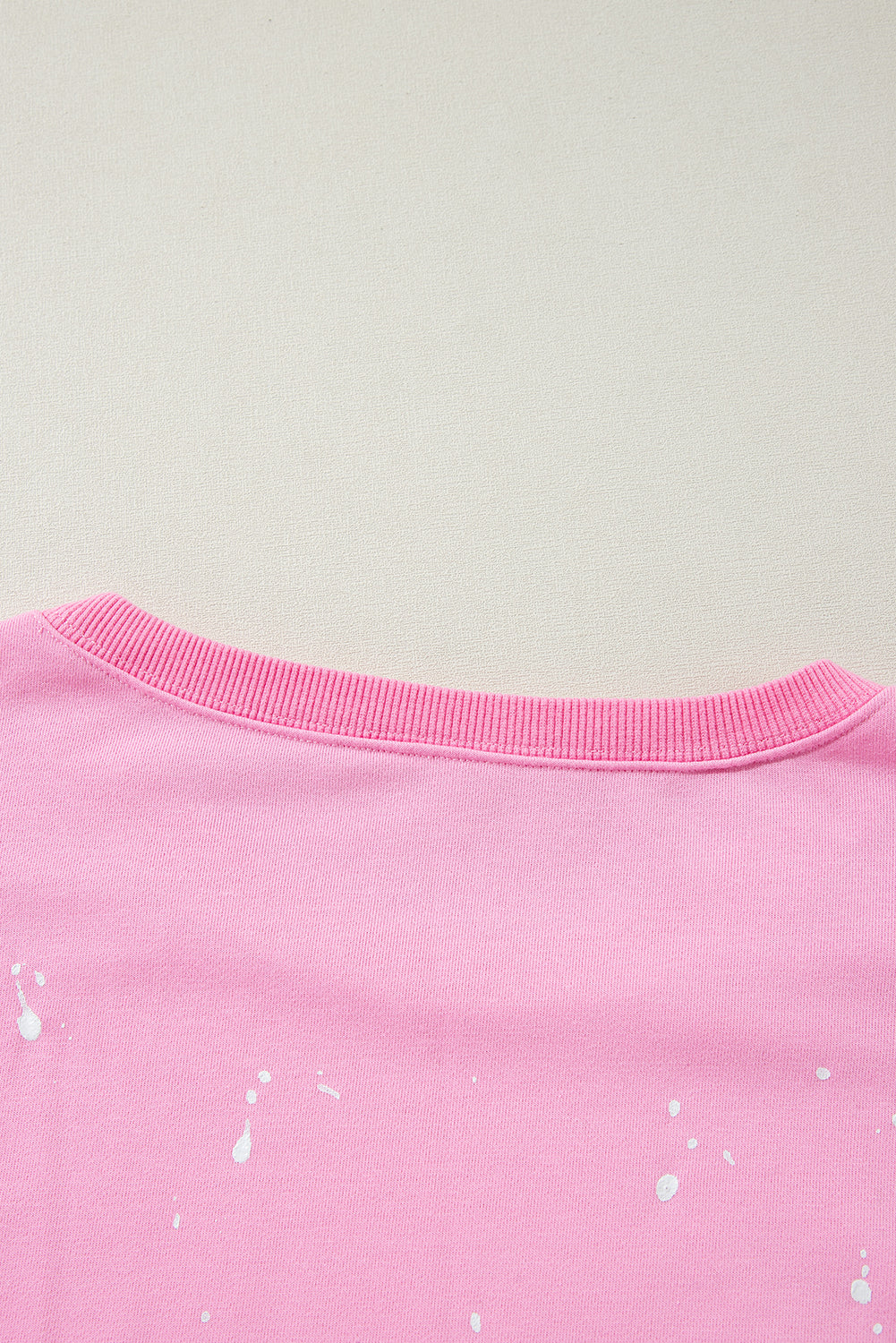 Bonbon Splash Spots Exposed Seam Baggy Sweatshirt