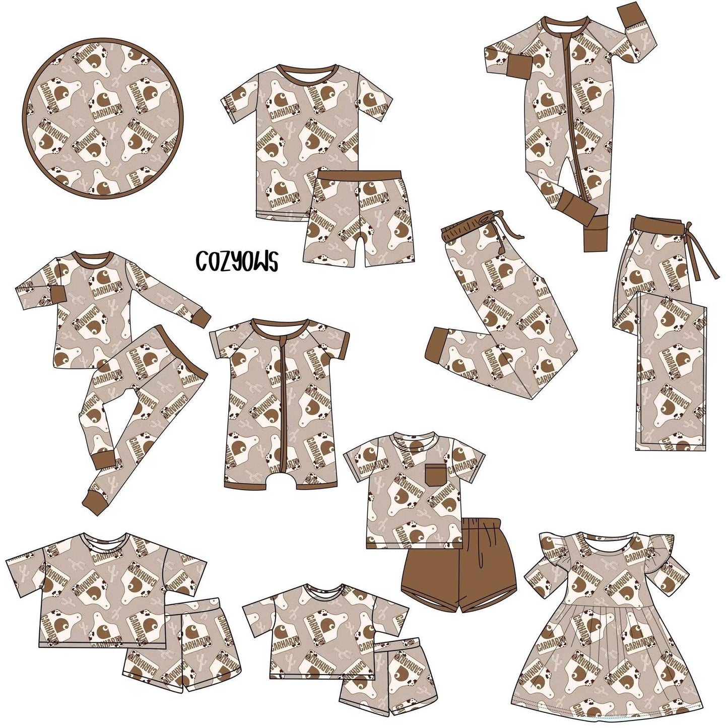 BROWN TAGS - ADULT STYLES - SHIPS JUNE