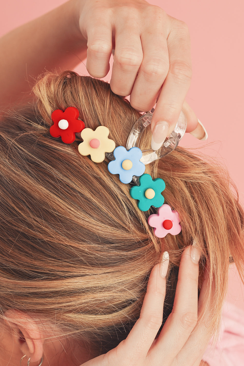 Multicolour Flowers Cute Hair Claw Clip