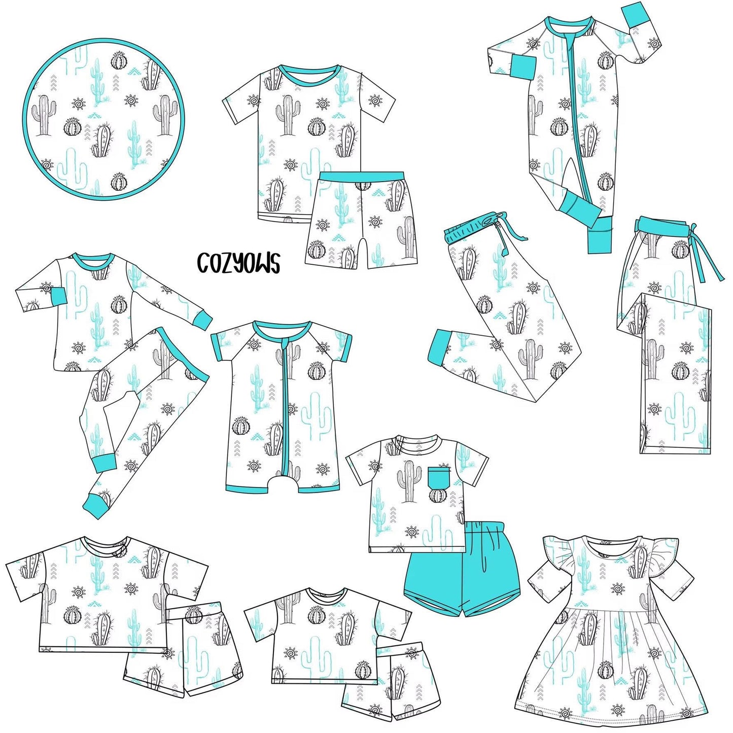 BLUE CACTUS - KIDS STYLES - SHIPS JUNE