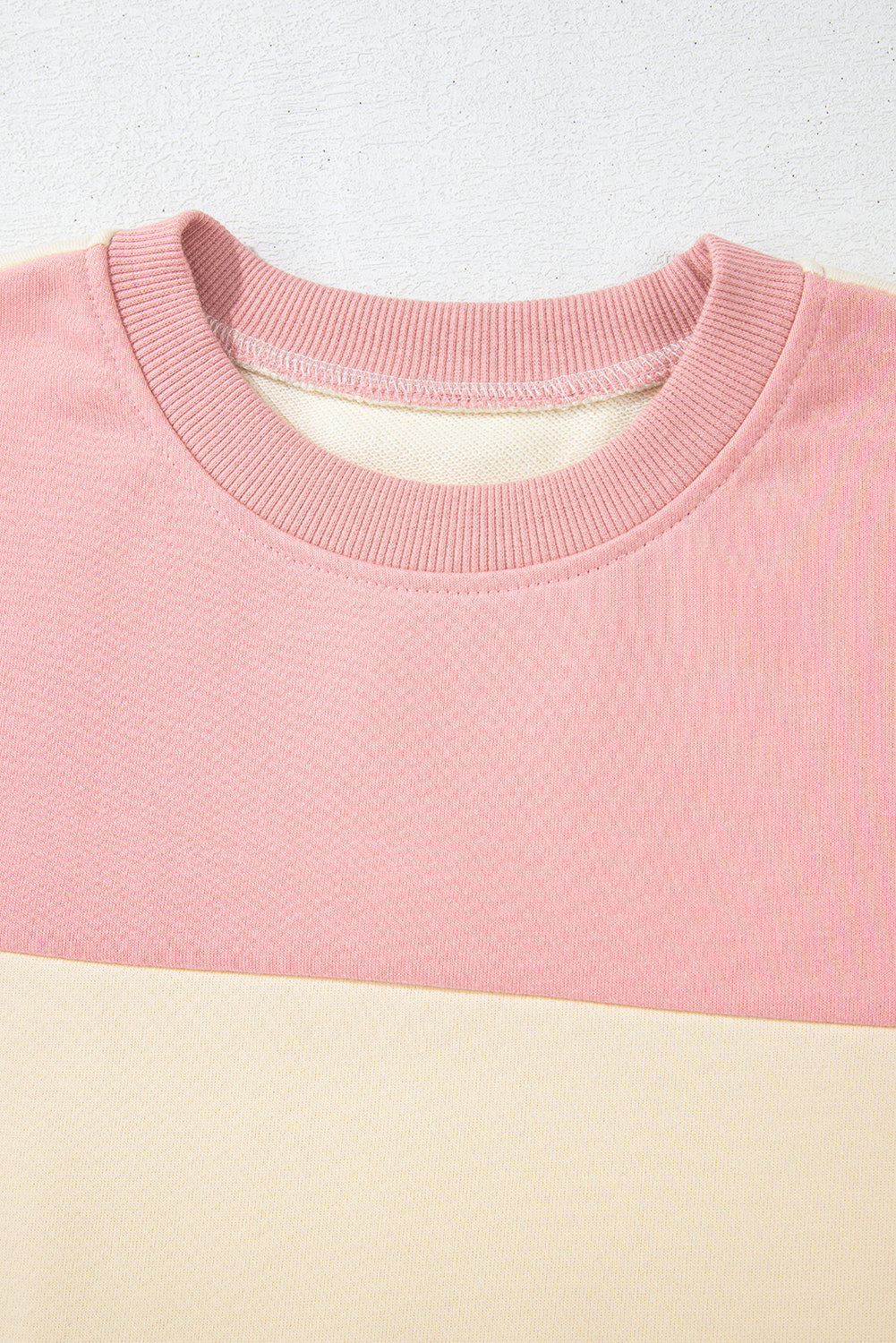 Meadow Mauve Colorblock Patchwork Drop Shoulder Sweatshirt