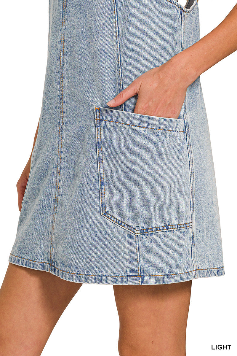 Denim Overall Dress Zenana