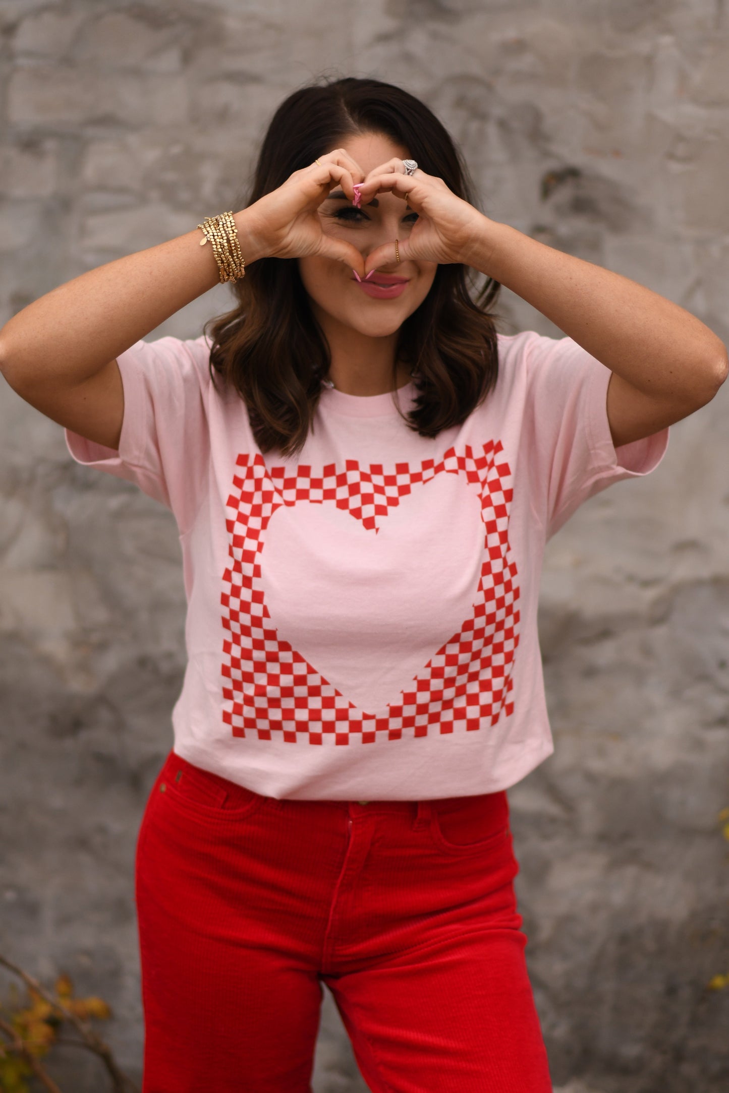 RTS Checkered Heart Tee