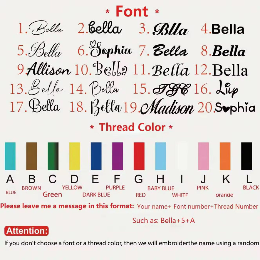 PRE-ORDER Custom Embroidered Make-Up Zipper Bags