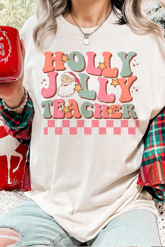 HOLLY JOLLY TEACHER Graphic Tee